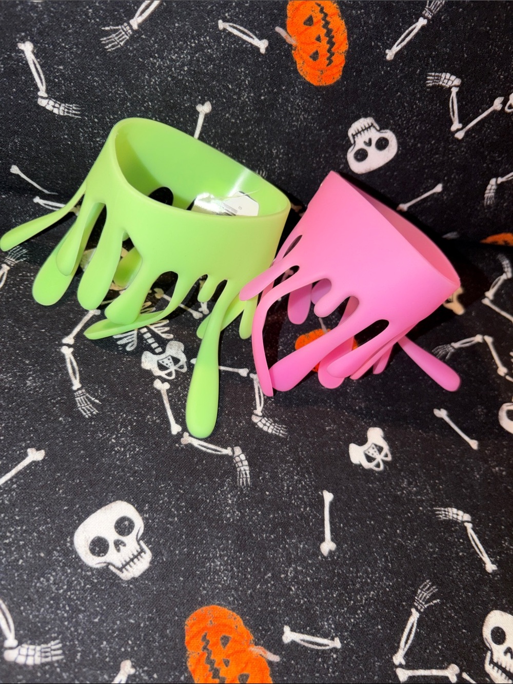 Green and Pink Glow In The Dark Tumbler Slime